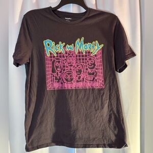 Old Navy dark grey Rick and Morty Neon Graphic T Shirt size Large